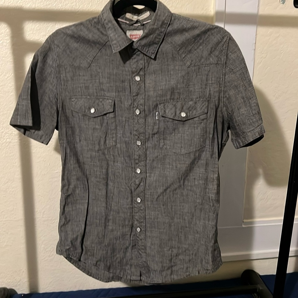 Levi’s Western Short Sleeve Small Grey